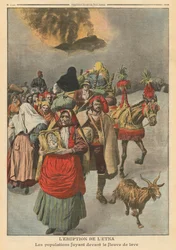 Éruption du mont Etna, illustration de 